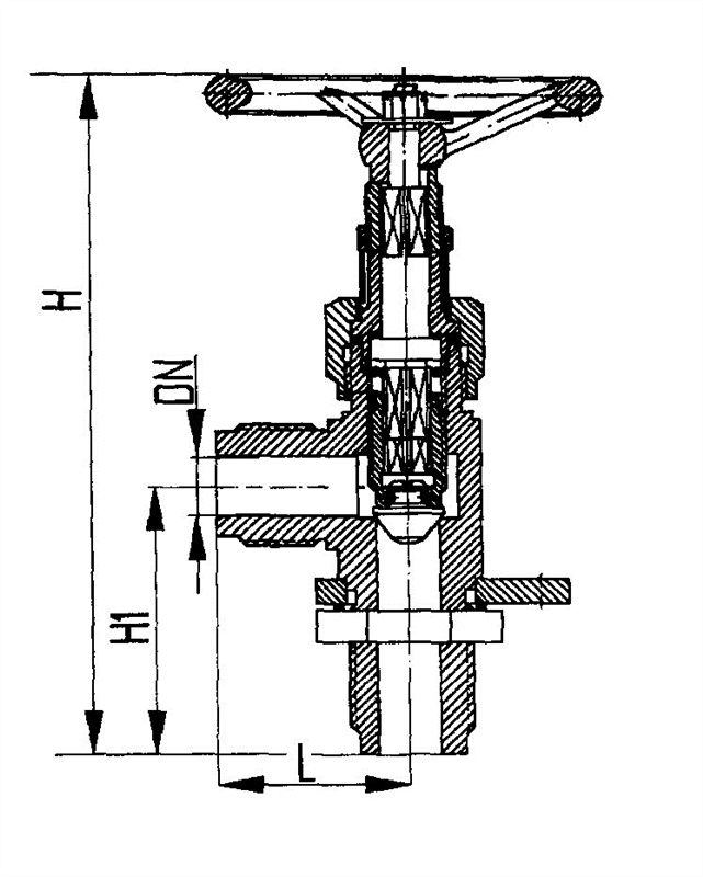Вентиль запорный угловой чертеж