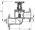 Клапан невозвратно-запорный фланцевый проходной со специальными фланцами
