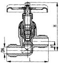 Клапан невозвратно-запорный штуцерный проходной
