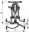 Клапан невозвратно-запорный фланцевый проходной сильфонный