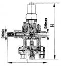 Клапан редукционный штуцерный проходной