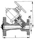 Клапан запорный фланцевый проходной