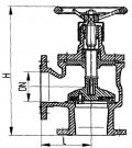 Клапан невозвратно-запорный фланцевый угловой