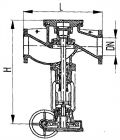 Клапан невозвратно-управляемый фланцевый проходной