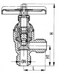 Клапан запорный штуцерный угловой
