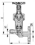 Клапан запорный бортовый проходной сильфонный