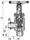 Клапан запорный штуцерный угловой для высоких давлений