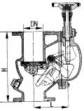 Захлопка фланцевая вертикальная