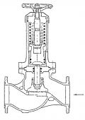 Клапан фланцевый проходной с сервоприводом прямого действия