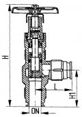 Клапан запорный штуцерный угловой специальный