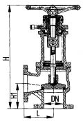 Клапан невозвратно-запорный фланцевый угловой сильфонный