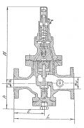 Клапан редукционный фланцевый проходной для пара