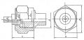 Соединение штуцерно-торцовое накидное переходное внахлестку