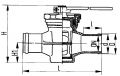 Кран под дюрит трехходовой сальниковый с т-образной пробкой