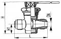 Кран штуцерный трехходовой сальниковый
