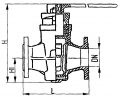 Кран фланцевый трехходовой сальниковый