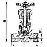 Клапан запорный штуцерный проходной сальниковый