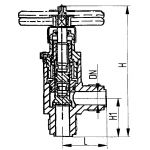 Клапан запорный штуцерный угловой