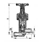 Клапан невозвратно-запорный штуцерный проходной бессальниковый с герметизацией