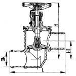 Клапан невозвратно-запорный с присоединением под дюрит проходной сальниковый