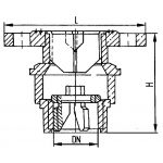 Клапан невозвратно-приемный фланцевый с уплотнением запорного органа металл по металлу