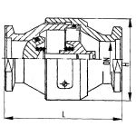 Клапан невозвратный фланцевый прямоточный