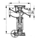 Клапан невозвратно-управляемый фланцевый проходной