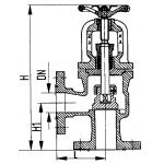 Клапан невозвратно-управляемый фланцевый угловой сальниковый