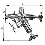 Клапан для манометра штуцерный сальниковый с удлиненным штуцером