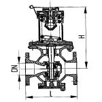 Клапан редукционный фланцевый проходной двухседельный