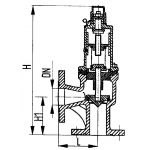 Клапан предохранительный фланцевый угловой