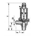 Клапан предохранительный штуцерный угловой мембранный