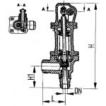 Клапан предохранительный штуцерный угловой с принудительным подрывом