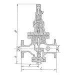 Клапан редукционный фланцевый проходной для пара