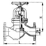 Клапан запорный фланцевый проходной для аммиака