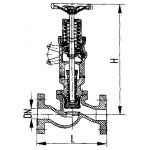 Клапан быстрозапорный фланцевый проходной с тросиковым приводом