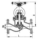 Клапан запорный фланцевый проходной сальниковый специальный