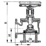 Клапан запорный фланцевый угловой