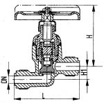 Клапан запорный штуцерный проходной