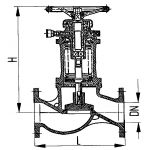 Клапан невозвратно-запорный фланцевый проходной сильфонный