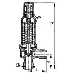 Клапан предохранительный штуцерный угловой
