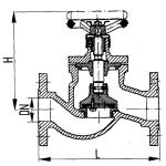 Клапан запорный фланцевый проходной