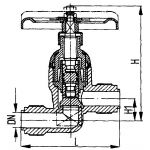 Клапан невозвратно-запорный штуцерный проходной