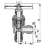 Клапан невозвратно-запорный штуцерный угловой