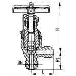 Клапан невозвратно-запорный штуцерный угловой сальниковый