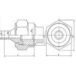 Соединение штуцерно-торцовое накидное переходное встык