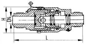 Клапан невозвратный штуцерный прямоточный