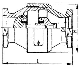 Клапан невозвратный фланцевый прямоточный