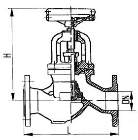 Клапан невозвратно-запорный фланцевый проходной сальниковый