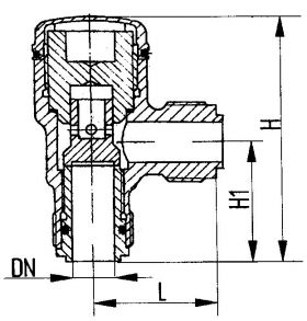 Клапан невозвратный штуцерный угловой